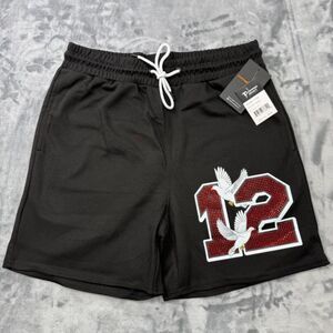 Copper-rivet Men's Black and Grey Shorts